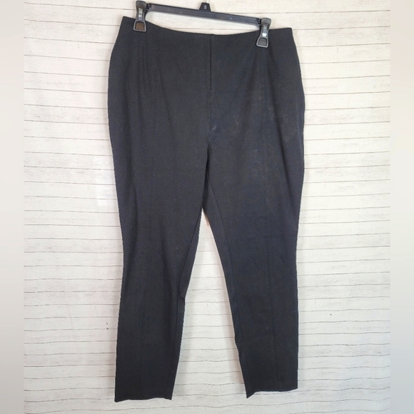 LYSSE POINTE ANKLE LENGTH BLACK LEGGINGS, SZ LARGE - Picture 1 of 16